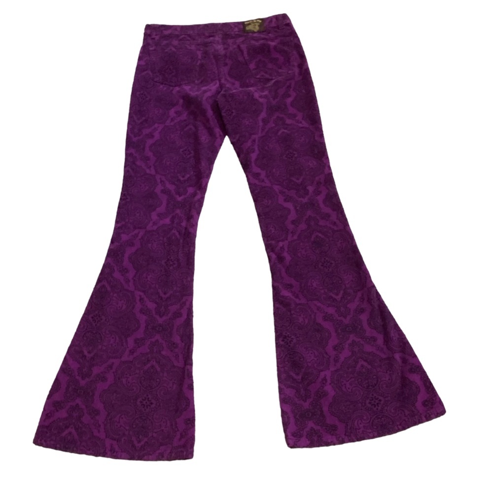 RUN & FLY - SIZE 32T - BRIGHT PURPLE CORDUROY  - BELL BOTTOM PANTS - RETRO B1 - Picture 2 of 9